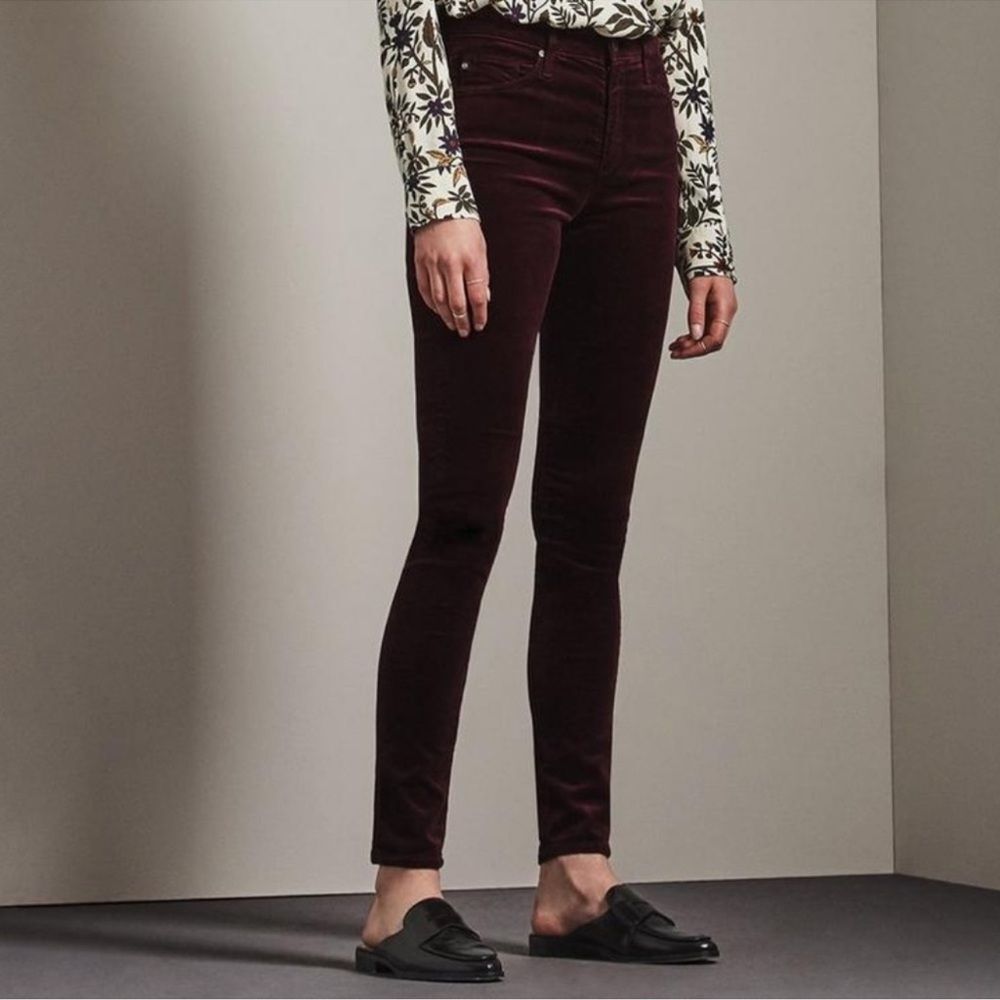 NWT AG The Farrah High Waist Velvet Jeans